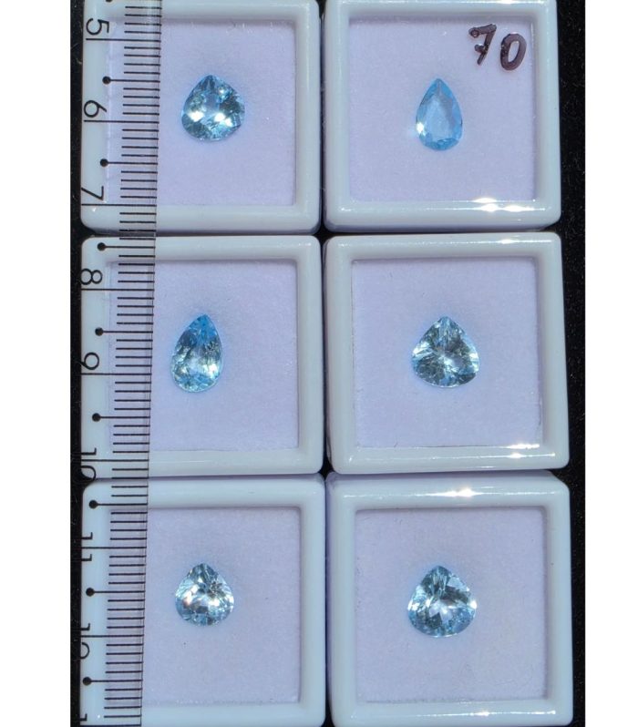 LOTE COM 6 CAIXAS DE TOPAZIO AZUL SKAY