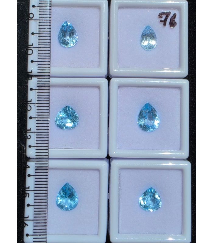 LOTE COM 6 CAIXAS DE TOPAZIO AZUL SKAY